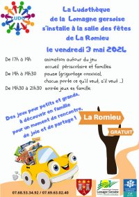 Soirée jeux à La Romieu le vendredi 3 mai 2024