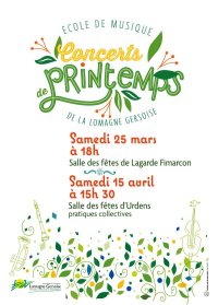Concerts de printemps de l'école de musique de la Lomagne Gersoise